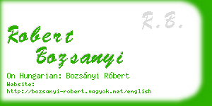 robert bozsanyi business card